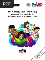 Shs - Readwrite - q3 - Mod2 - Properties of A Written Text