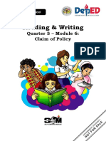 Shs - Readwrite - q3 - Mod6 - Claim of Policy