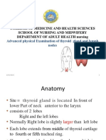 Advanced thyroid exam: Inspecting, palpating gland & lymph nodes