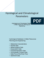 Hyrological and Climatological Parameters