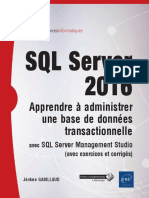 SQL Server 2016: Apprendre À Administrer Une Base de Données Transactionnelle