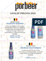 IMPORBEER Lista de Precios 2022