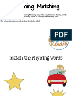 Rhyming Word Interactive Matching Rhyming Boom Card Rhyming Word Card Activity