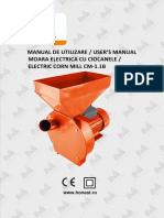 Manual de Utilizare / User'S Manual Moara Electrica Cu Ciocanele / Electric Corn Mill Cm-1.1B