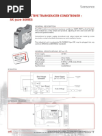 Din Box Inductive Transducer Conditioner: SX 3120 Series: Sensorex