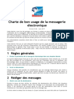 Charte Du Bon Usage de La Messagerie Electronique