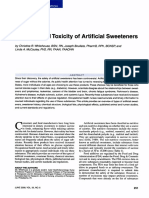 The Potencial Toxicity of Artificial Sweeteners
