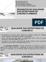 Requisitos de qualidade e durabilidade em estruturas de concreto armado