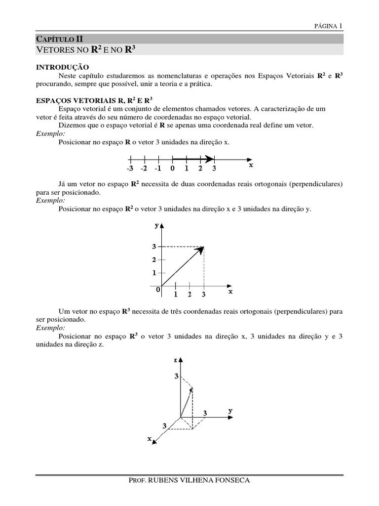Vetores em R2 e R3: Teoria e Prática | PDF | Espaço vetorial | Vetor ...