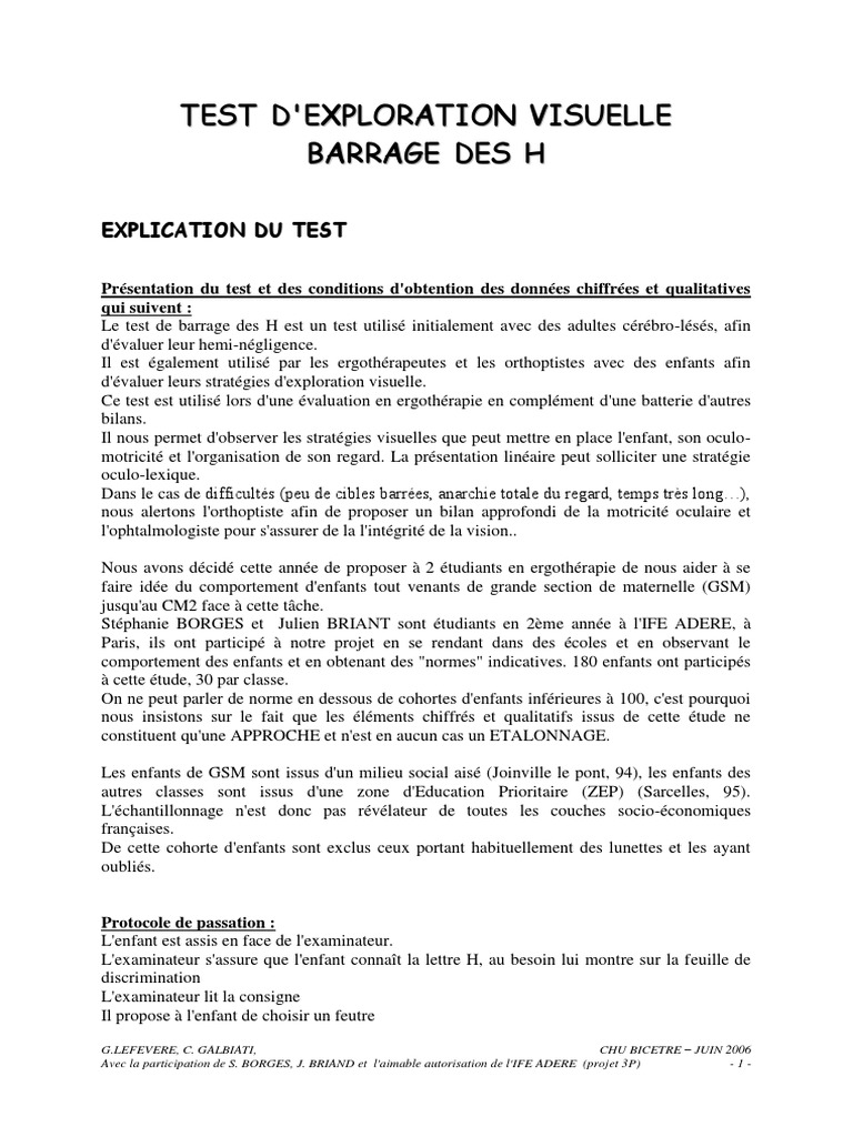 Barrage Des H Pdf