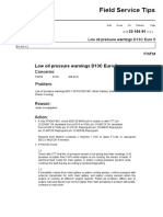 Field Service Tips: Low Oil Pressure Warnings D13C Euro 5