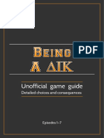 Detailed choices and consequences in Being a DIK unofficial game guide