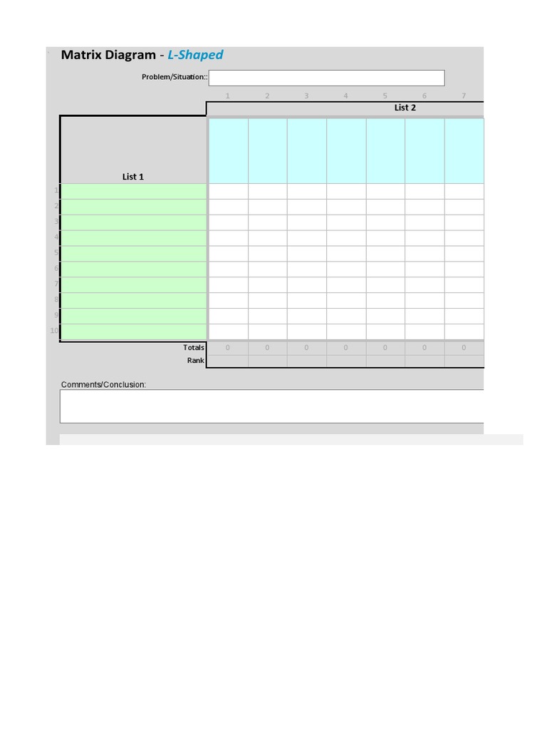Matrix Diagram - : L-Shaped | PDF | Matrix (Mathematics) | Computing