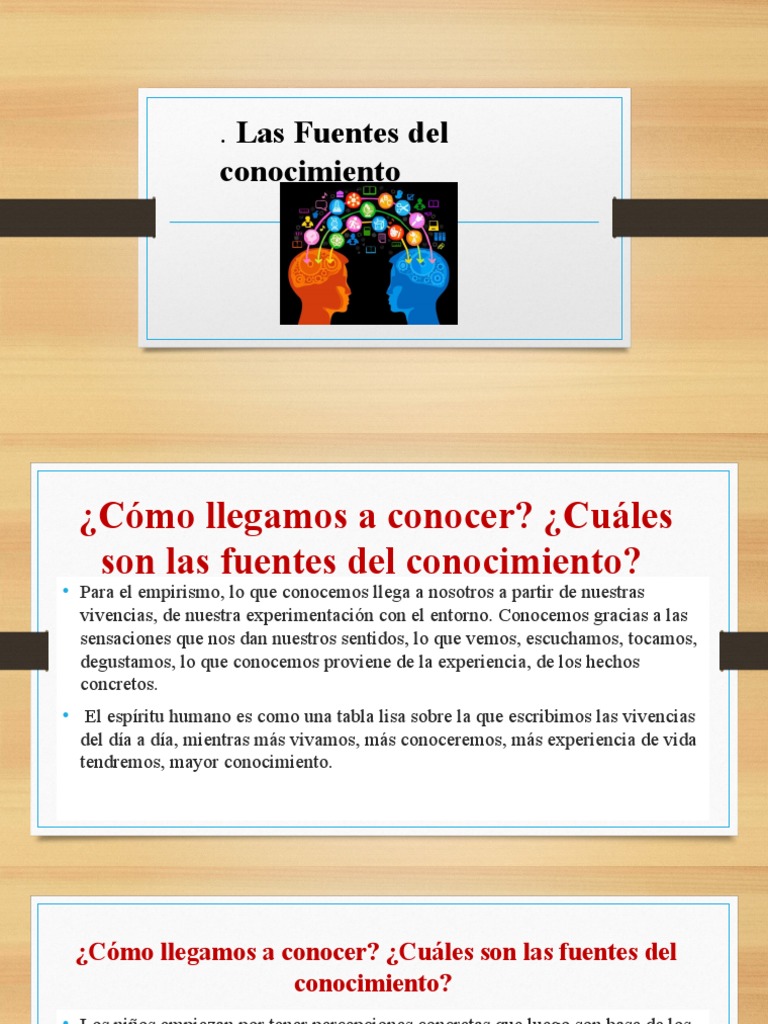 Fuentes Del Conocimiento PDF Empirismo Conocimiento