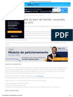 Impenhorabilidade do bem de família_ exceções previstas no Novo CPC