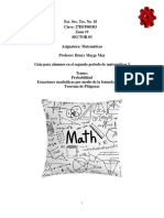 Guia de Estudio Mate 3 Probabilidad, Ec Cuadraticas y Teorema de Pitagoras