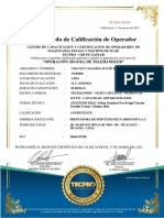 Certificados Operador Telehander