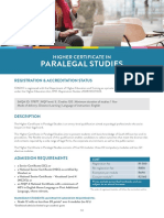 Paralegal Studies Paralegal Studies: Higher Certificate in Higher Certificate in