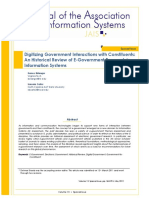 Digitizing Government Interactions With Constituents: An Historical Review of E-Government Research in Information Systems