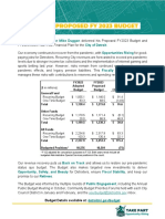 FY23 Budget One-Pager