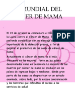 El 19 de Octubre Se Conmemora El Día Mundial de La Lucha Contra El Cáncer de Mama