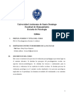 Syllabus - Psicodiagnóstico Escolar - PSi-412