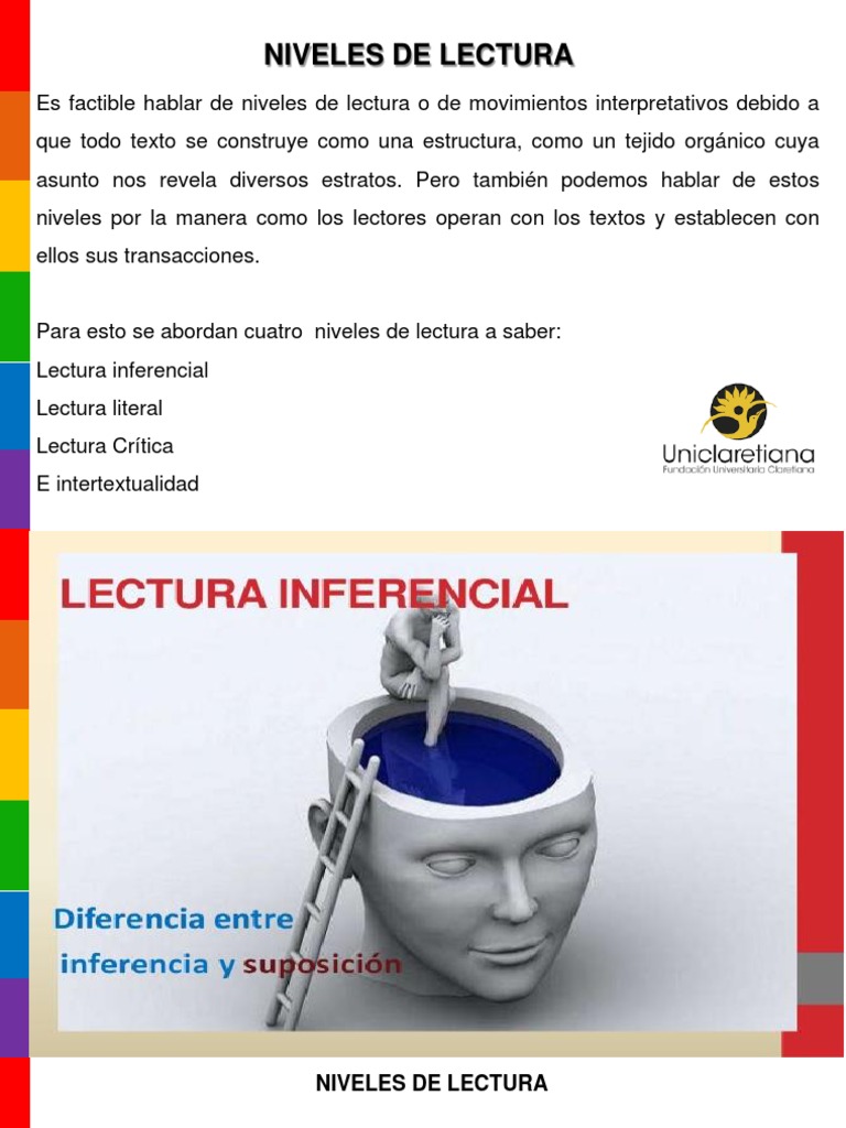 Niveles de Lectura | PDF | Inferencia | Ciencia cognitiva