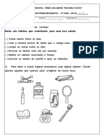 Avaliação 2º Ano - Hist Geog e Ciên