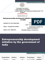 Entrepreneurship Development Initiative by The Government of India
