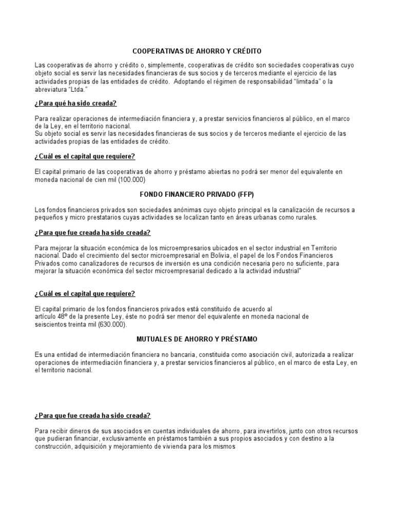 Que Es Una Cooperativa de Ahorro y Crédito | PDF | Bancos | Cooperativa