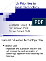 Research Priorities in Educational Technology: Constance Pollard, Ph.D. Rich Johnson, Ph.D. Richard Pollard, PH.D