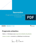 Sucessões: Progressões Aritméticas e Geométricas O Essencial