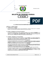 Boletín de Órdenes Diarias: Policía Nacional