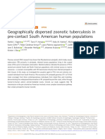 Geographically Dispersed Zoonotic Tuberculosis in Pre-Contact South American Human Populations
