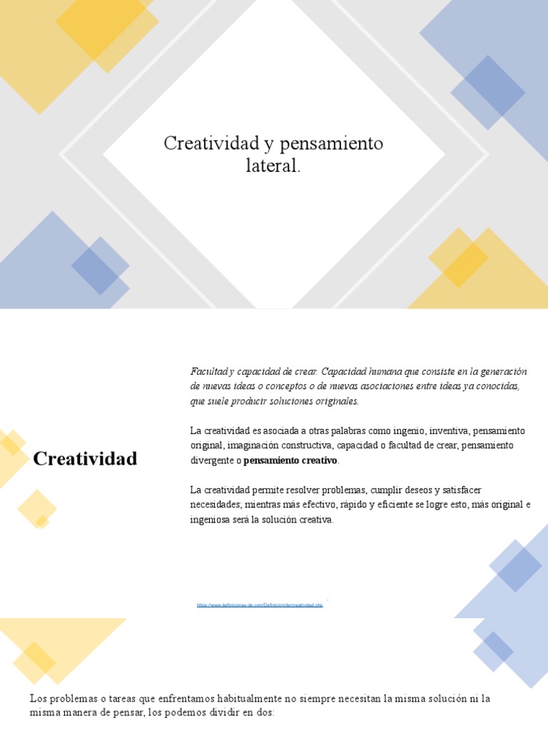 Creatividad y Pensamiento Lateral | PDF | Creatividad | Pensamiento