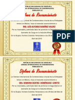 Diploma Reconocimiento Ing. Luis Ramirez Valdez ConsyGestInd