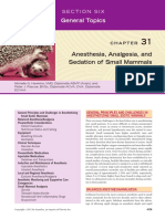General Topics: Anesthesia, Analgesia, and Sedation of Small Mammals