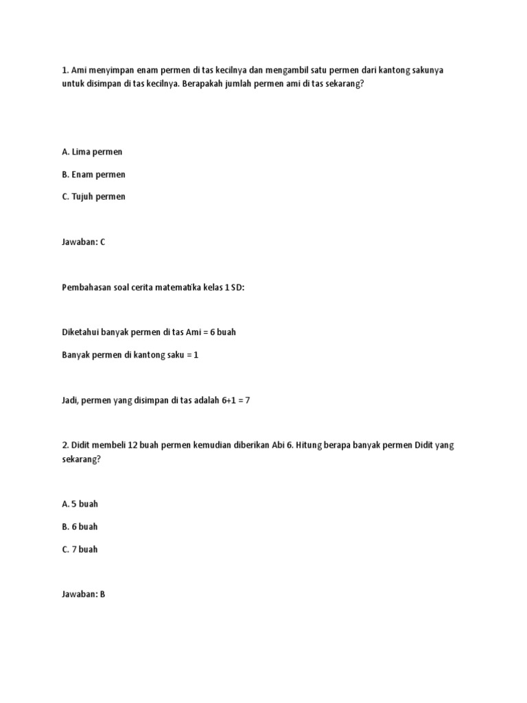 Contoh Soal Mtk Pdf