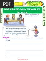Normas de Convivencia para Primer Grado | PDF