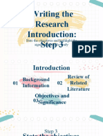 Writing The Research Step 3: State The Objectives and Highlight The Significance of The Study