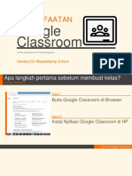 Tutorial Penggunaan Google Classroom Hendra Weydekamp PDF