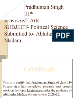 NAME-Pradhuman Singh CLASS - 11 STREAM - Arts SUBJECT - Political Science Submitted To - Abhilasha Madam