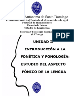 Fonética y A La Fonología Historia, Noción, Objeto y Perspectiva de Estudio, Ramas...
