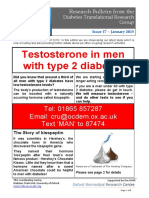 Testosterone in Men With Type 2 Diabetes: Tel: 01865 857287 Email: Cru@ocdem - Ox.ac - Uk Text MAN' To 87474
