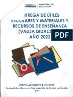 Dideduc S Circular Digepsa-05-2022 Entrega de Útiles Escolares y Valija Didáctica