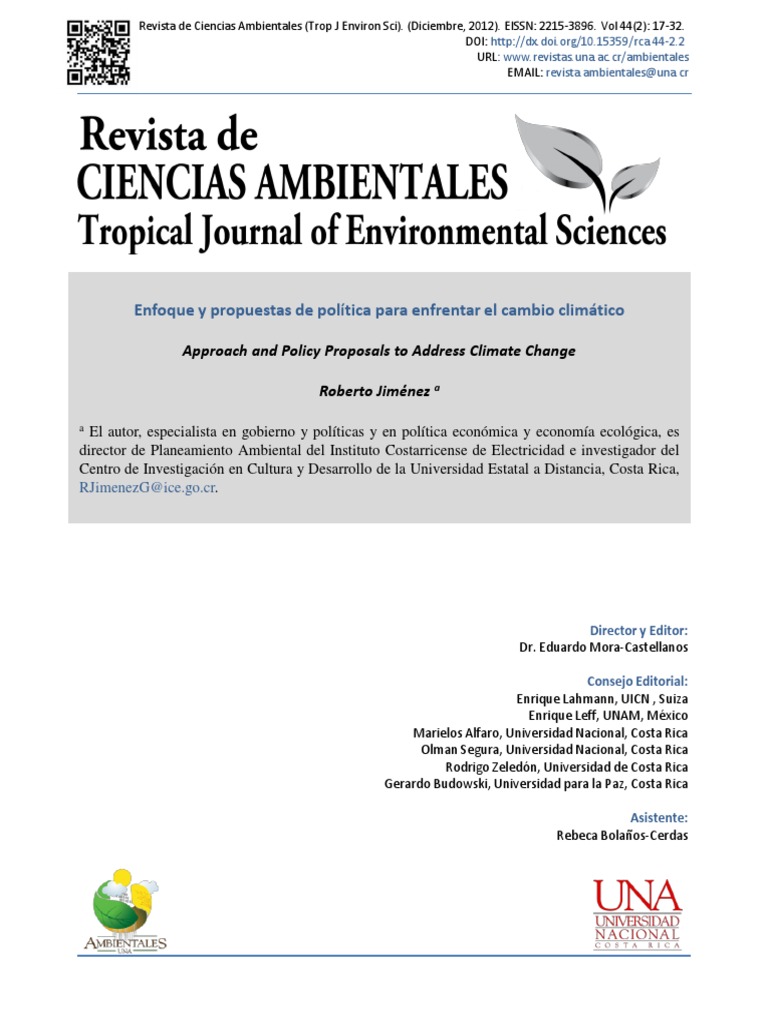 Políticas para Mitigar el Cambio Climático | PDF | Gases de efecto ...