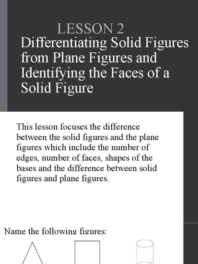 Solid vs. Plane Figures Explained | PDF
