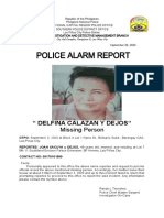 Missing Person Delfina Calazan