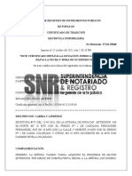 Certificado de Tradicion Parte Demandada