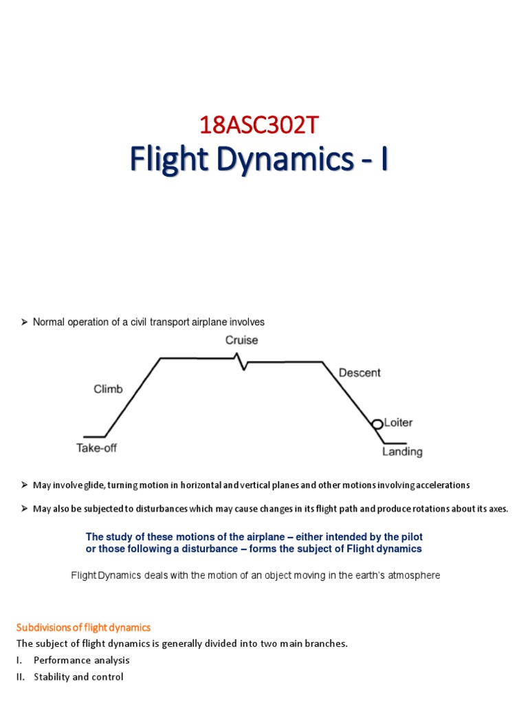 Flight Dynamics Fundamentals | PDF | Drag (Physics) | Flight Dynamics ...